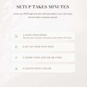 Wedding RSVP Page, Online Wedding Rsvp Form & Guest Tracker, Digital Wedding RSVP Link, Wedding RSVP Website image 7