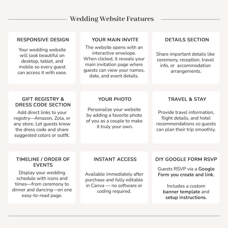 ISLA Tropical Wedding Website Canva Template, Beach Wedding Website with Rsvp Template, Envelope Wedding Website Green, Wedding Rsvp Website image 7