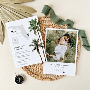 Destination Wedding Invitation Template Download Palm Tree image 2