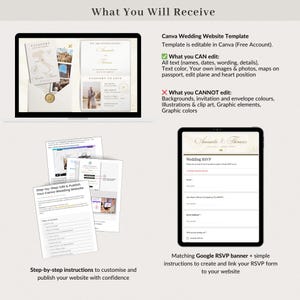 Canva Wedding Website Template for Destination Wedding, Destination Wedding Website with Rsvp Trackable, Rsvp Wedding Website image 7