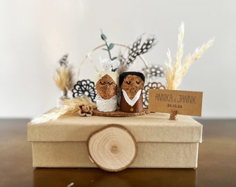 Personalisiertes Hochzeitsgeschenk | Hochzeitsbox | Box für Geldgeschenk | Boho Wedding Traubogen | Hochzeitsgeschenk | Geschenkidee Ehepaar