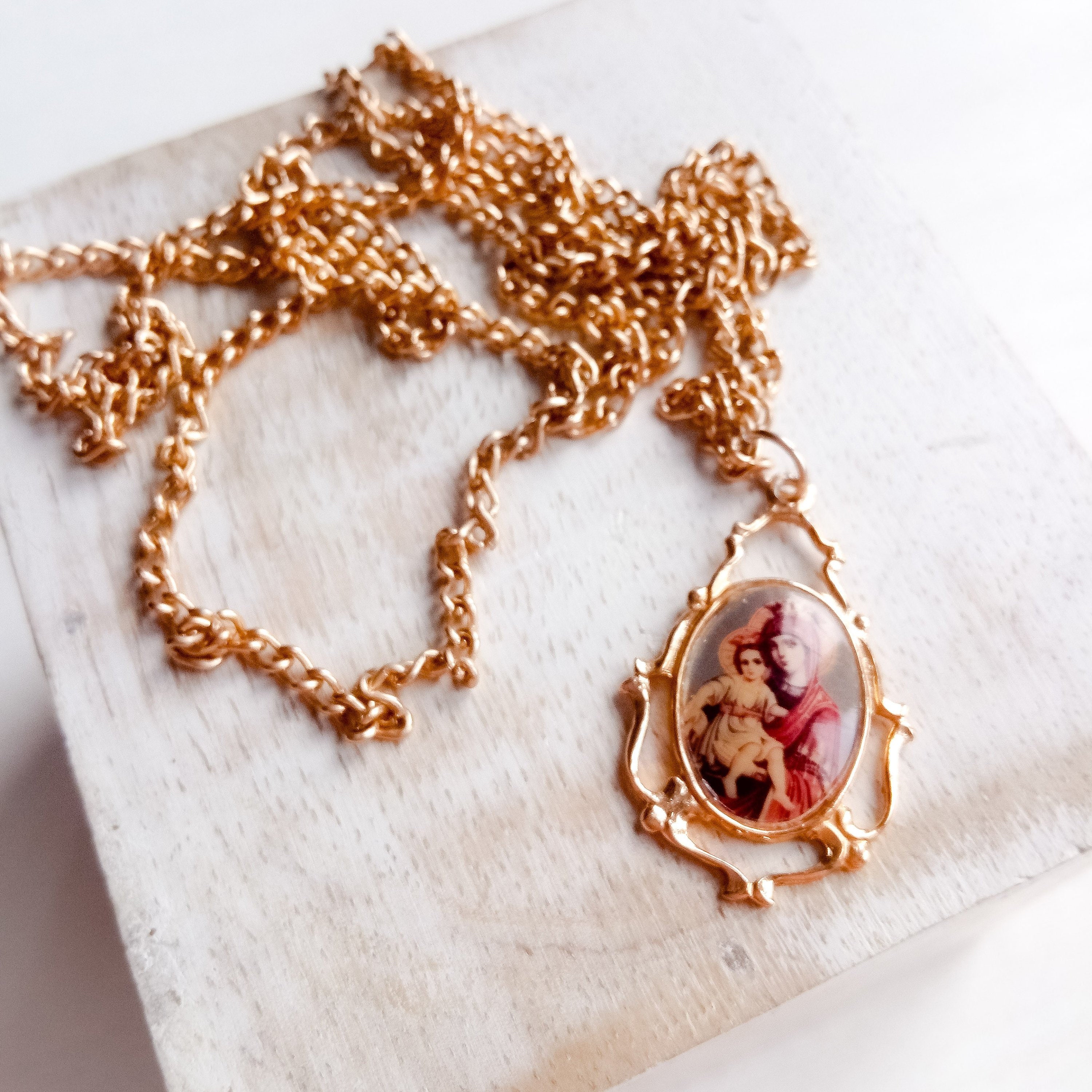 Mary mother of god necklace Clearance