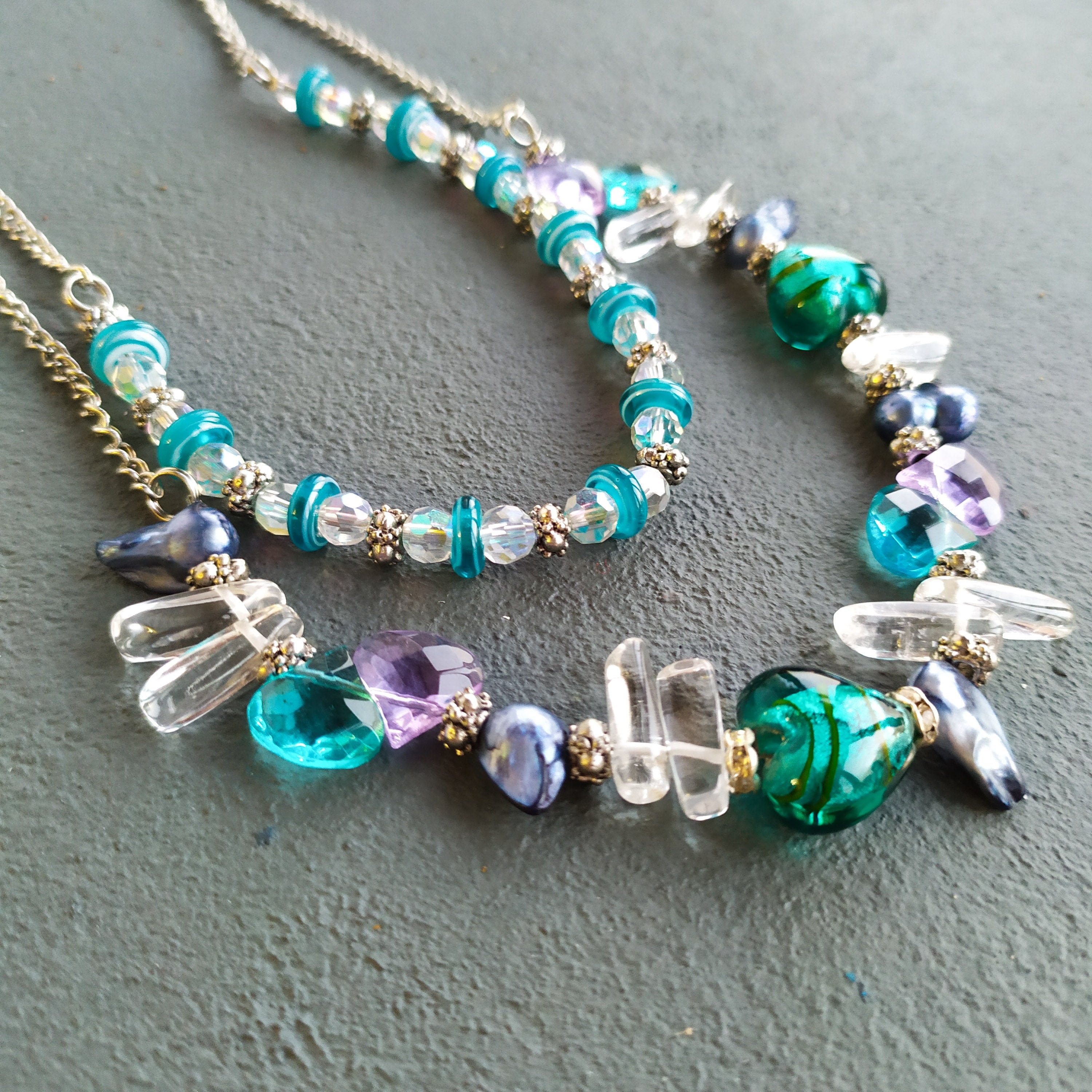antique venetian glass necklace
