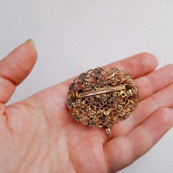 Regency brooch. Antique flower brooch, vintage fi… - image 10