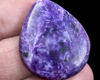 AAA+ qualità rara suprema charoite superba pietra preziosa a forma di cuore di colore viola per realizzare gioielli