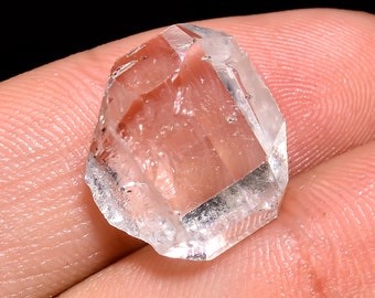 Splendide qualité supérieure, 100% naturel, diamant Herkimer de forme fantaisie cabochon, pierre précieuse en vrac pour la fabrication de bijoux 5,5 ct. 15X10X7 mm Z-3389