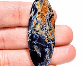 Unique Top Grade Quality 100% Natural Pietersite Oval Shape Cabochon Loose Gemstone For Making Jewelry 24.5 Ct. 46X17X3 mm Z-3915
