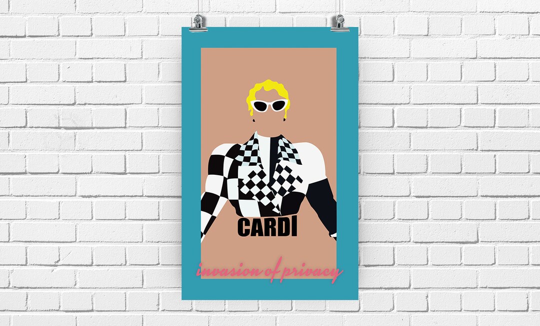 Cardi B Invasion of Privacy Album Cover Poster Download Etsy