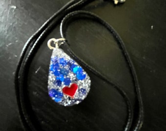 Diabetes awareness single charm necklace