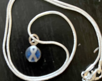 Diabetes awareness single charm necklace