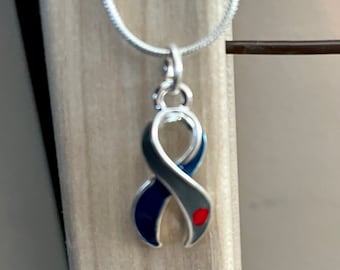 Diabetes awareness single charm necklace