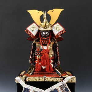 Japanese Beautiful Vintage Samurai Figure Doll -Gyokuho Product- 81cm Size Tsushima