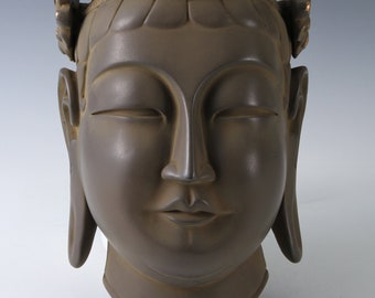 Beautiful Japanese Plaster Buddhism Mask Plaque -Dream Guanyin- National treasure 夢違観音