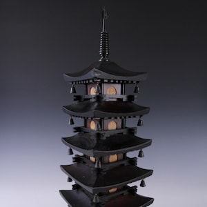 日本の古いビンテージ木製フィギュア 五重塔ランプ 五重塔 - Etsy 日本