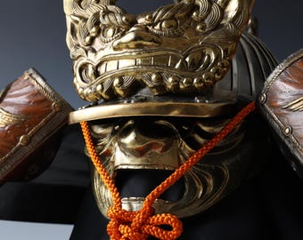 Japanese Samurai Helmet -Dragon and Hawk Deco Kabuto with a mask-