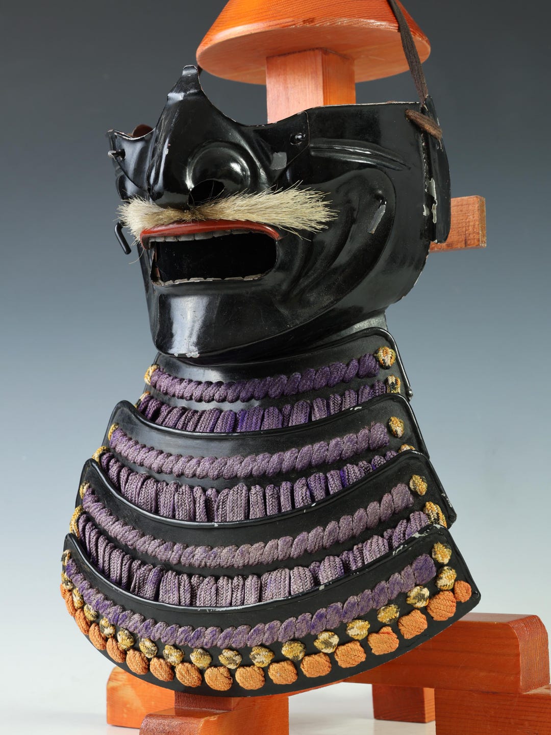 Old Vintage Japanese Samurai Menpo -wearable- 面頬 Tsushima