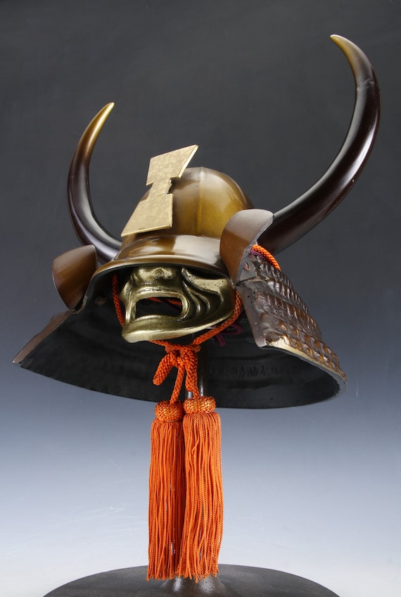 Vintage Japanese Samurai Helmet -kansuke's Helmet- With a