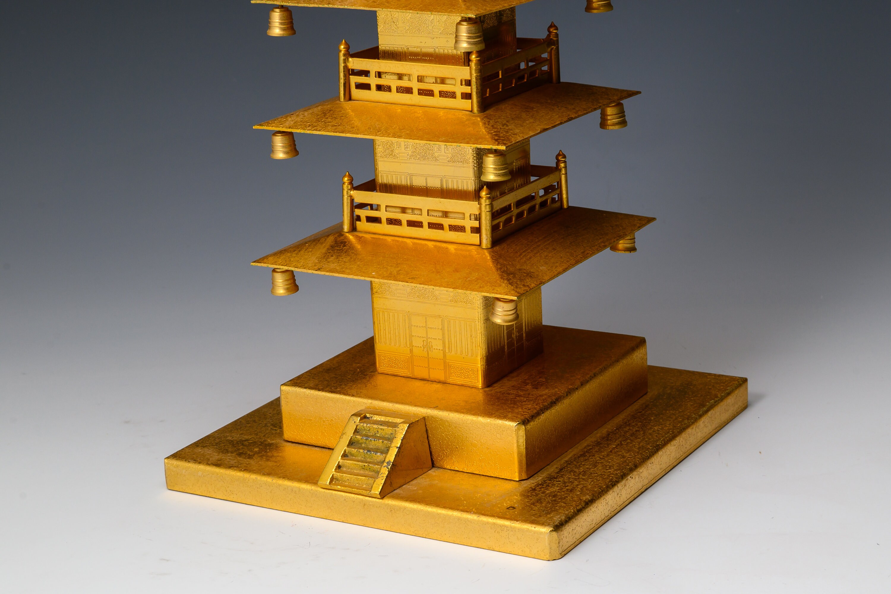 Vintage Brass Figure Five Storied Pagoda -horyuji Temple Vintage Brass Figure Five Storied Pagoda -horyuji Temple