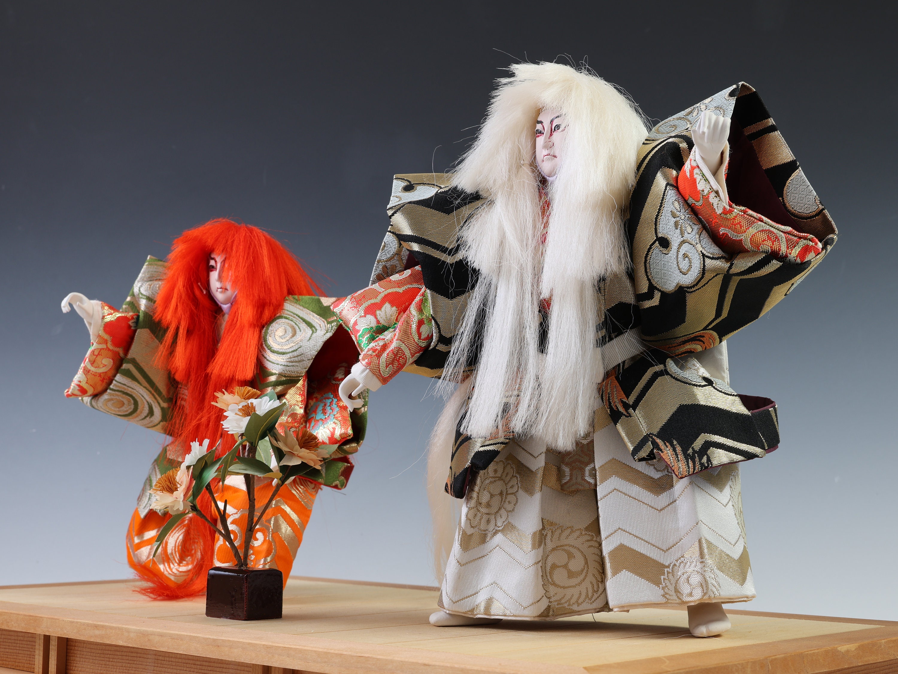 日本の歌舞伎人形 - 連獅子、ヴィンテージ昭和時代 - Etsy 日本