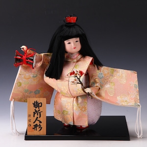 Japanese Real Gofun Kyo Doll -Kawaii Gosho Doll- Ichimatsu Style