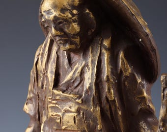 木彫りと漆塗りの能面「翁」 - Etsy 日本