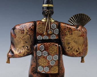 Japanese Old Vintage Noh Dancer Metal Figure -okina- 翁