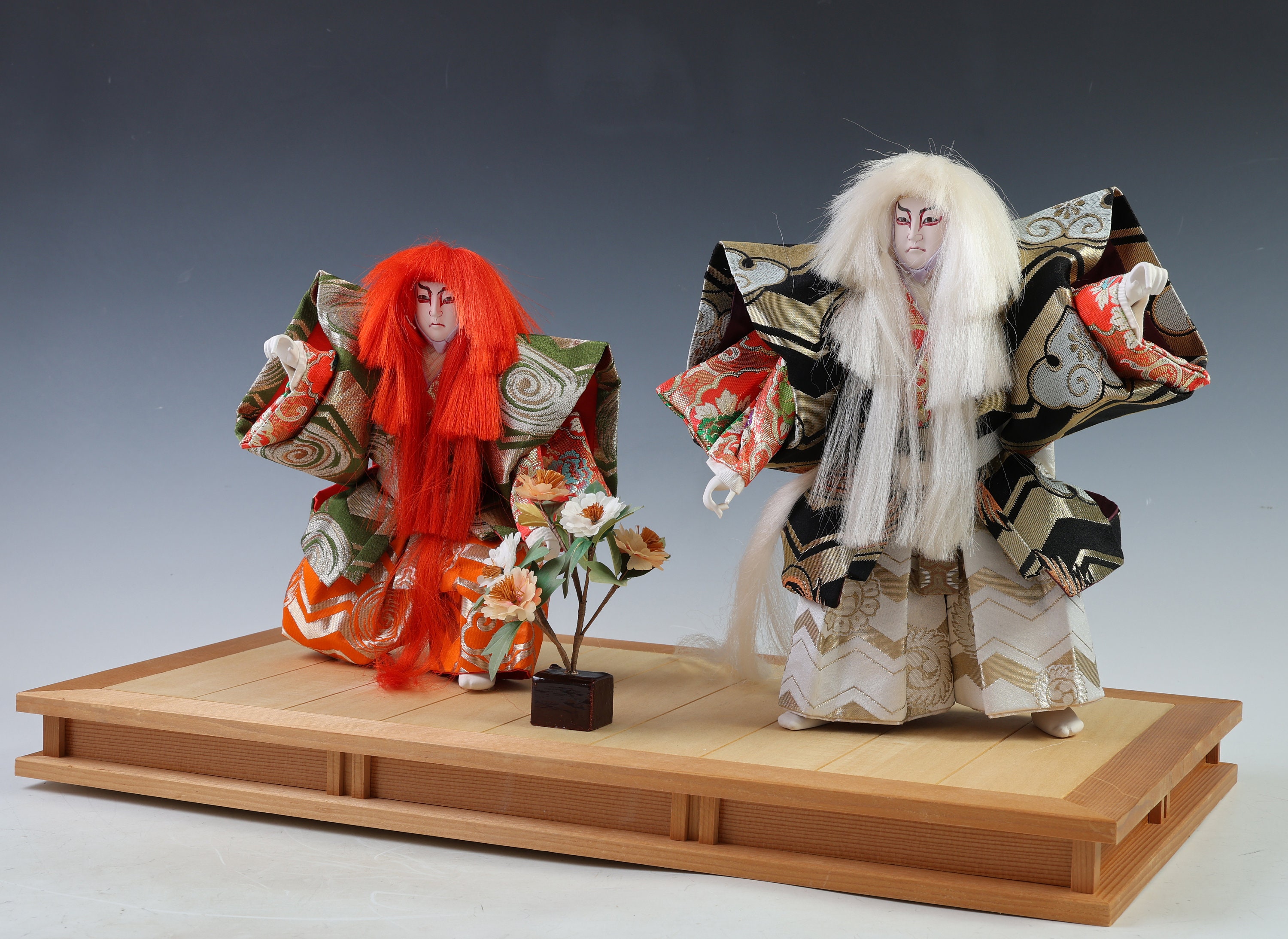日本の美しい歌舞伎人形 -連獅子- 2LEOS久月製品 - Etsy 日本