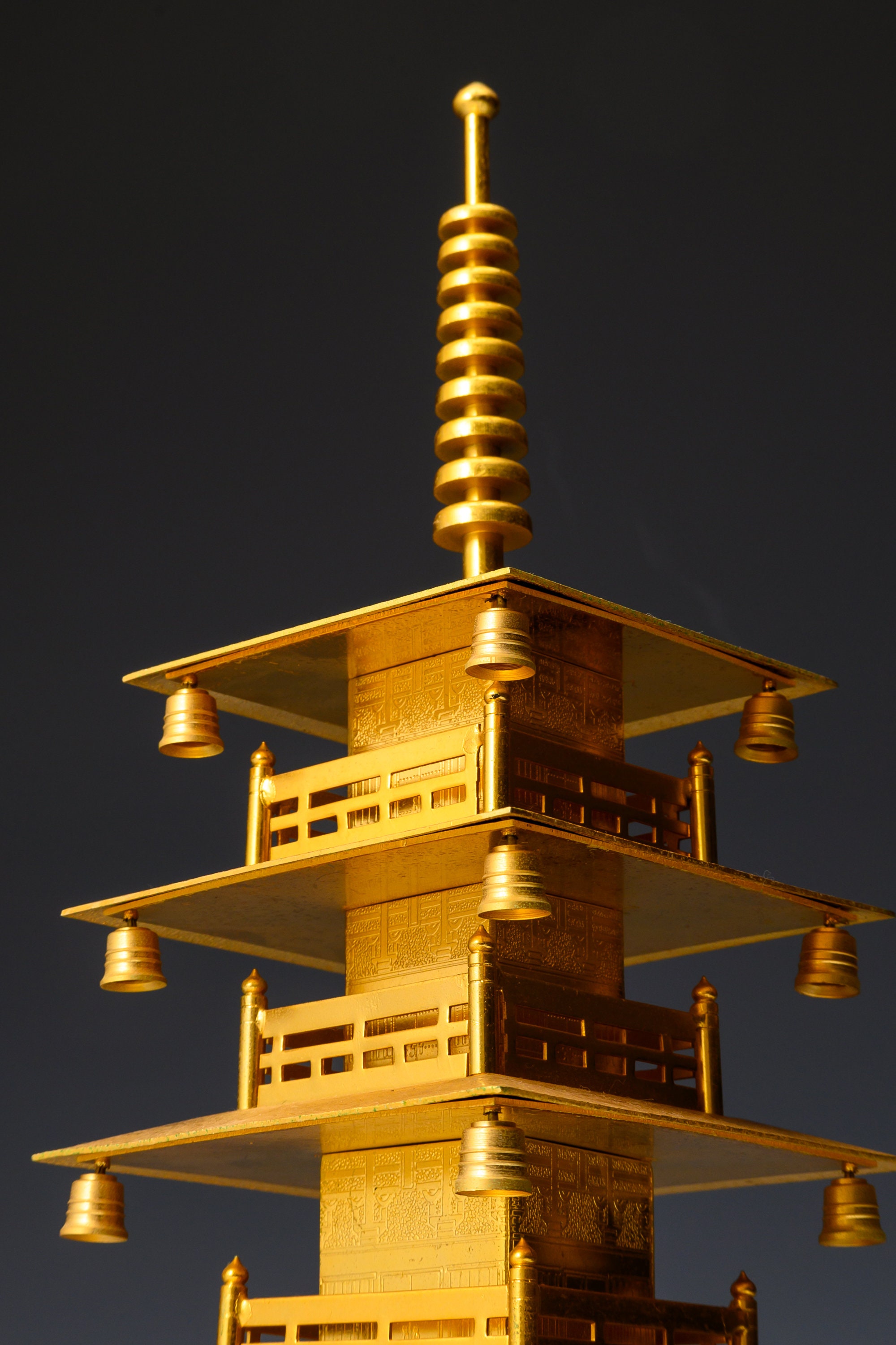 Vintage Brass Figure Five Storied Pagoda -horyuji Temple Vintage Brass Figure Five Storied Pagoda -horyuji Temple