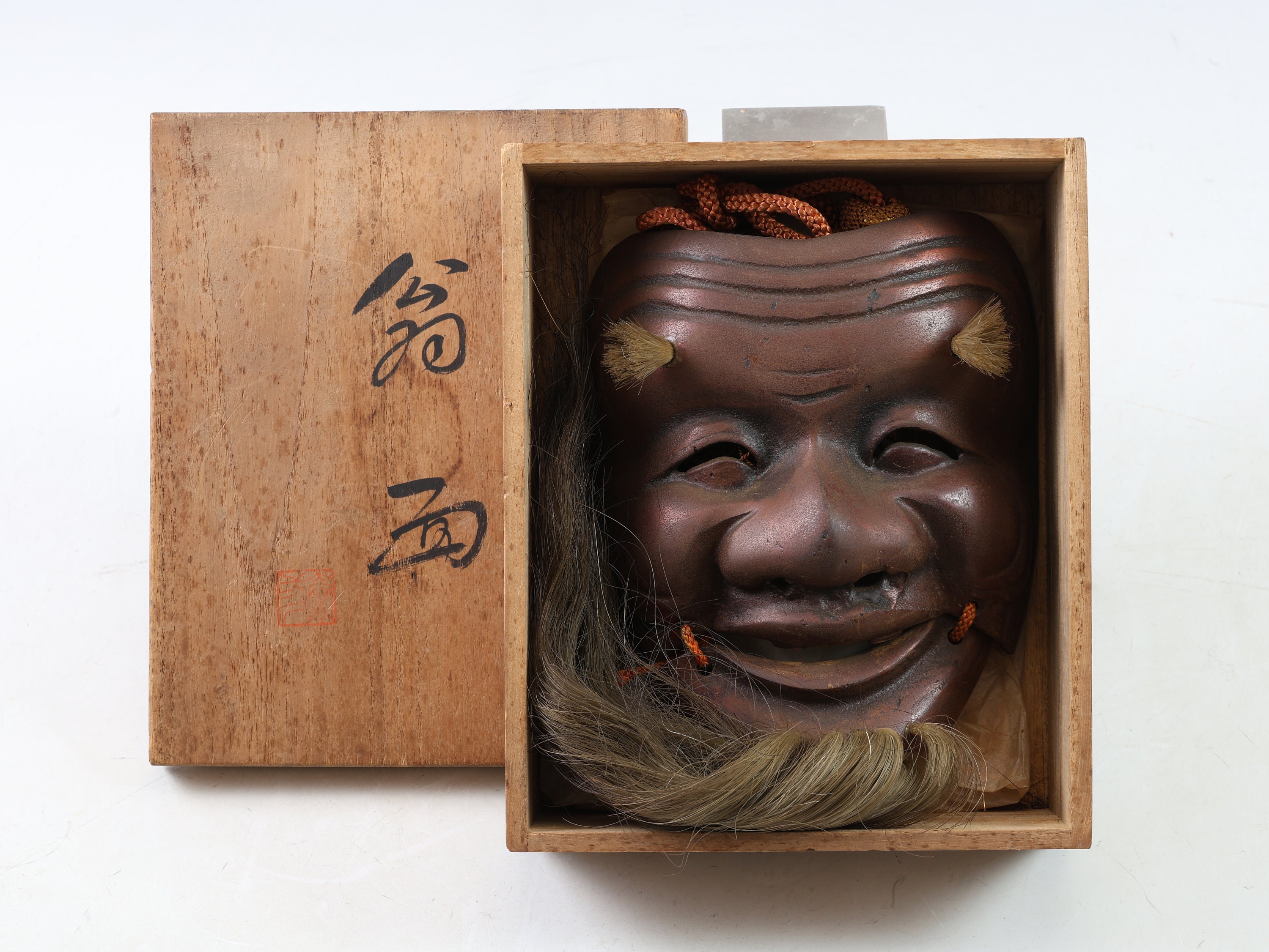ヴィンテージ 日本製 鉄製 能面 翁 昭和初期（木箱付き） - Etsy 日本