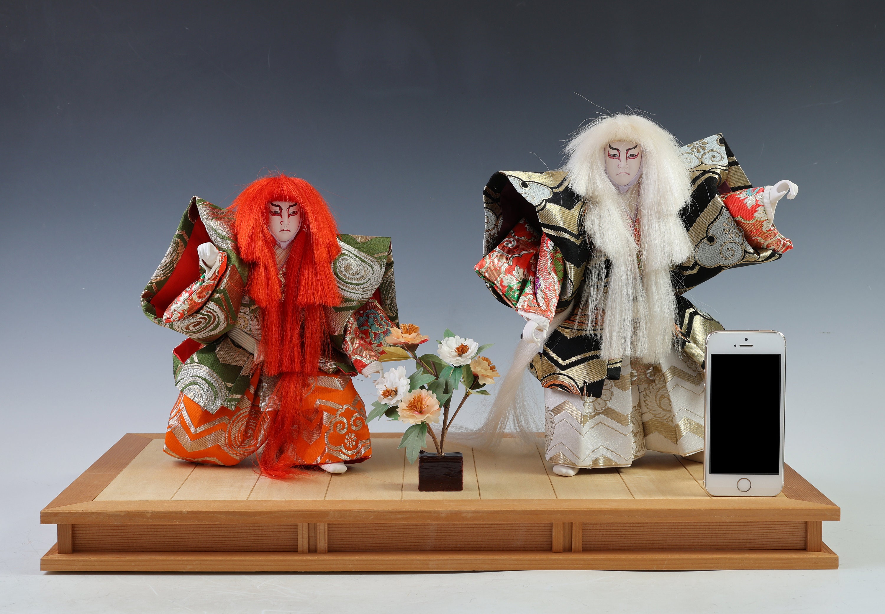 日本の歌舞伎人形 - 連獅子、ヴィンテージ昭和時代 - Etsy 日本