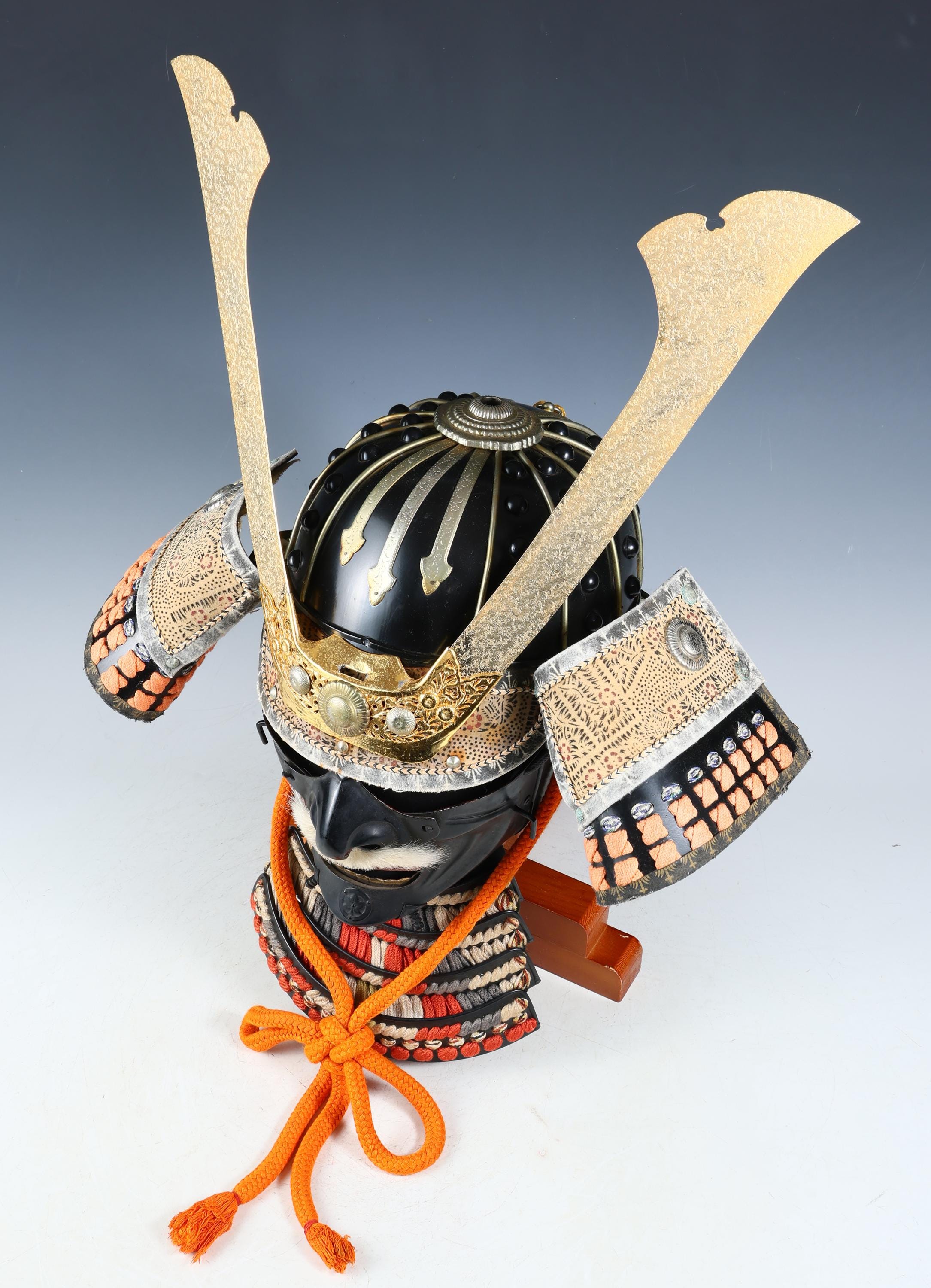 Japanese Old Vintage Samurai Wearable Kabuto Helmet With a Mask