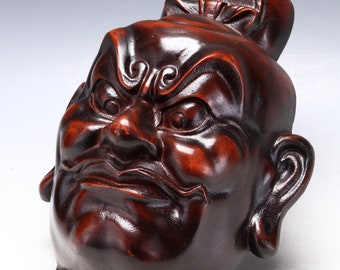 Vintage Japanese Iron Buddhism Mask -Nio- Buddhism Mask Plaque