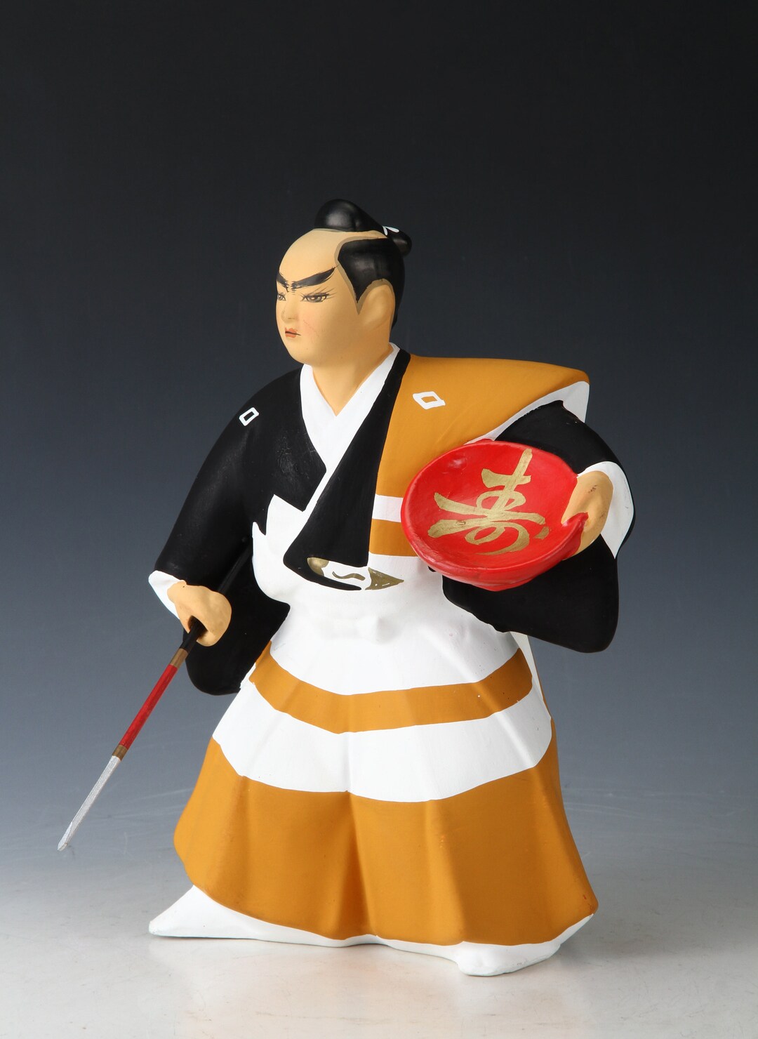 Japanese Vintage Hakata Clay Doll great Samurai Mori Tahei Etsy