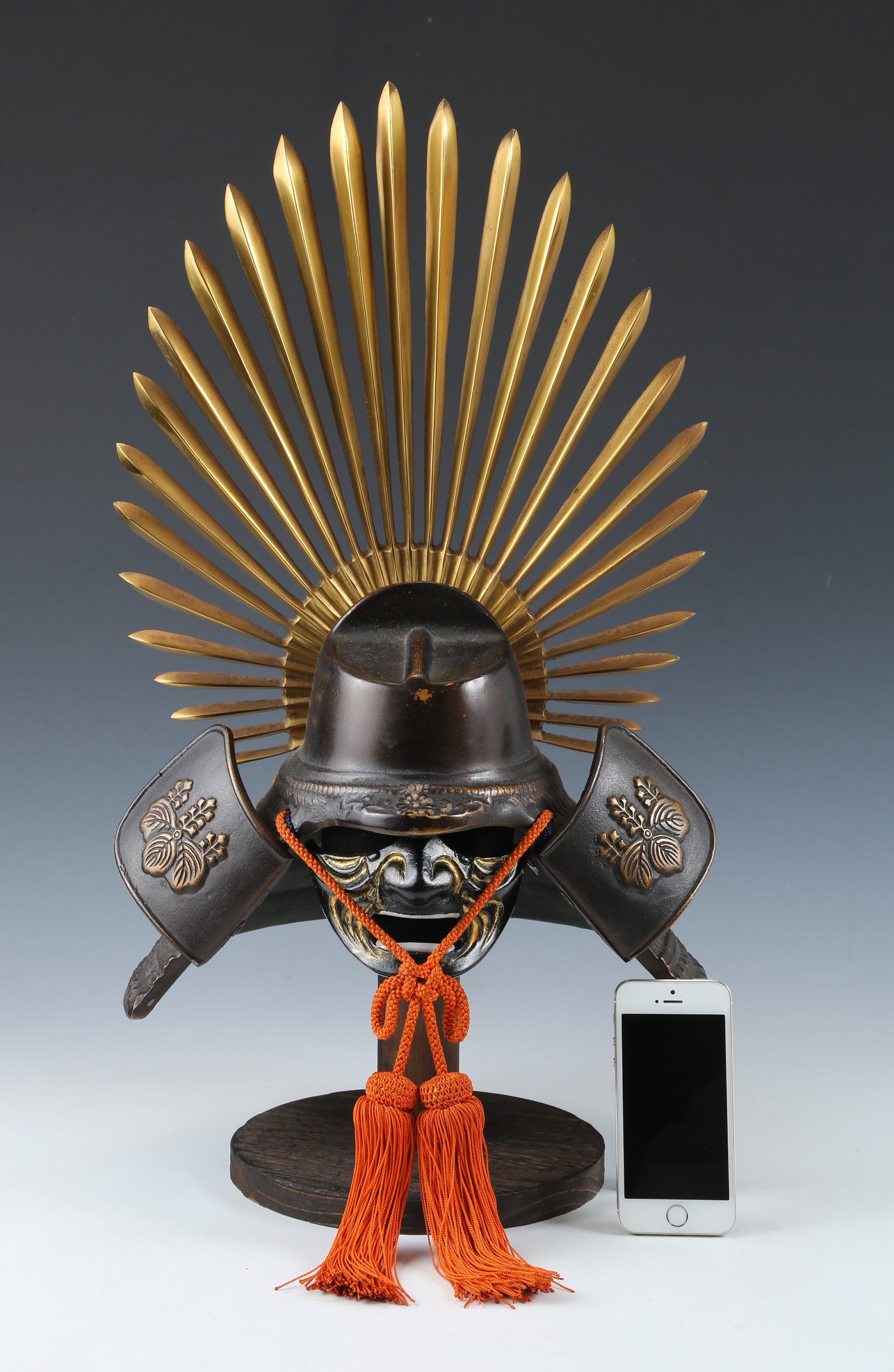 Japanese Old Vintage Samurai Helmet -hideyoshi's Kabuto- With a