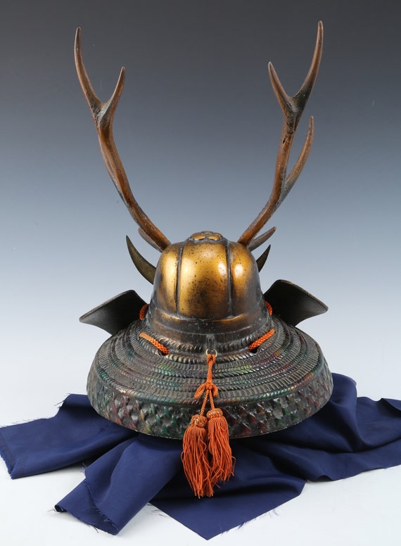 Vintage Japanese Great Samurai Helmet -shikanosuke Kabuto Vintage Japanese Great Samurai Helmet -shikanosuke Kabuto