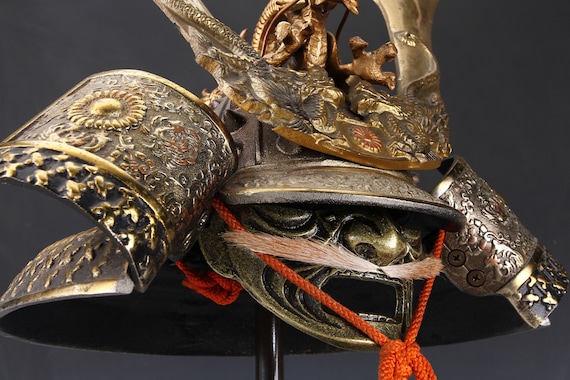 Old Vintage Japanese Samurai Helmet great Dragon With a Mask