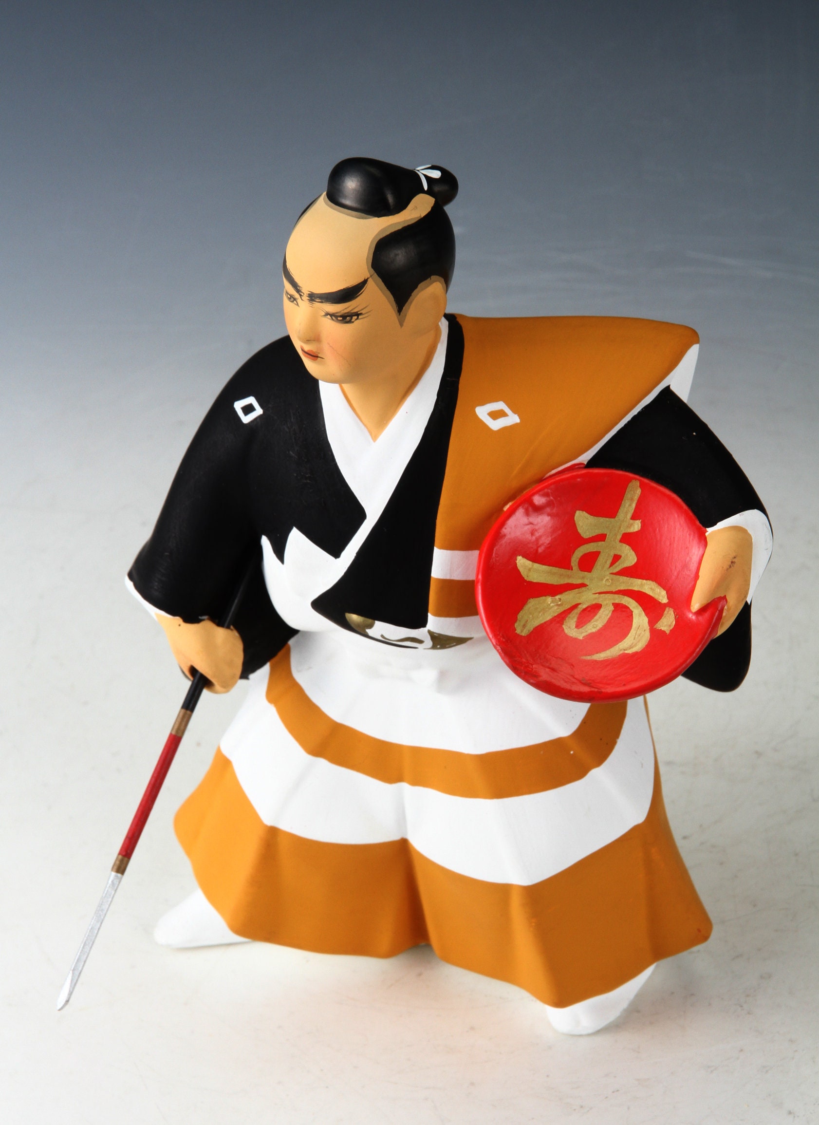 Japanese Vintage Hakata Clay Doll great Samurai Mori Tahei Etsy