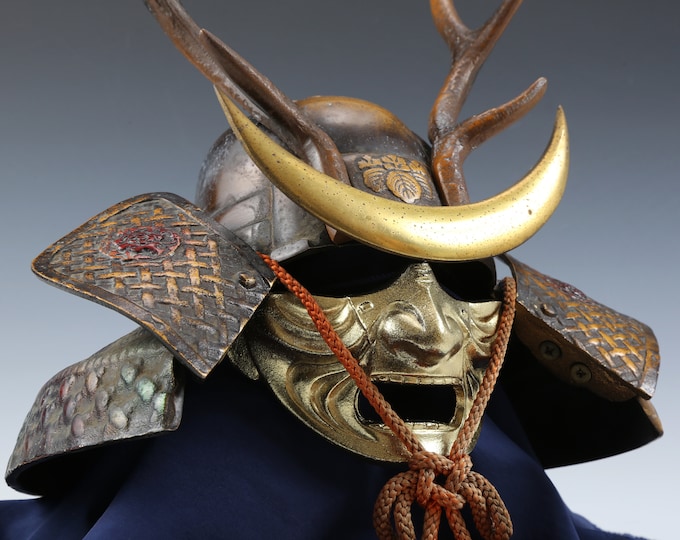 Vintage Japanese Great Samurai Helmet shikanosuke Kabuto With Etsy