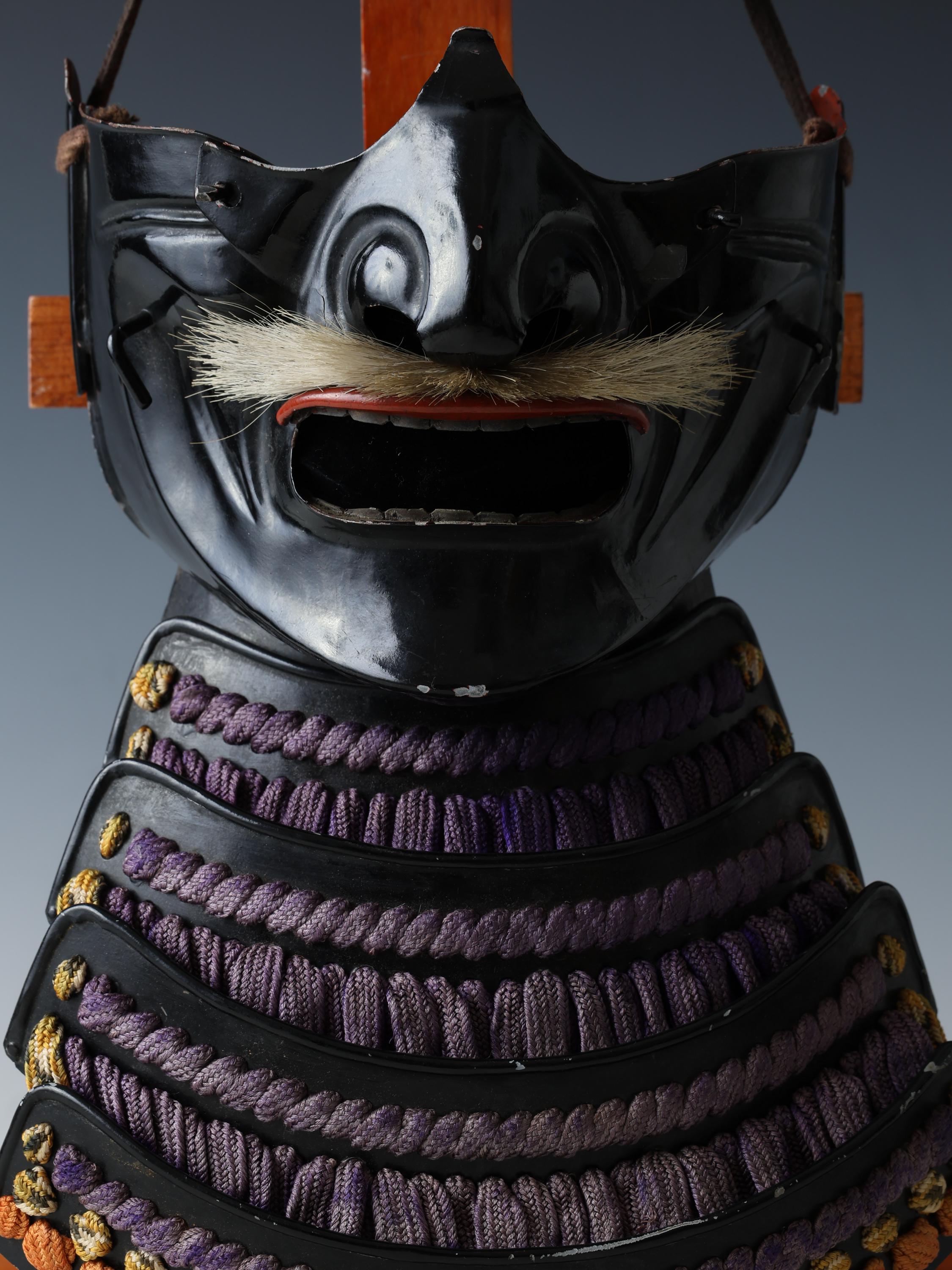 Old Vintage Japanese Samurai Menpo -wearable- 面頬 Tsushima