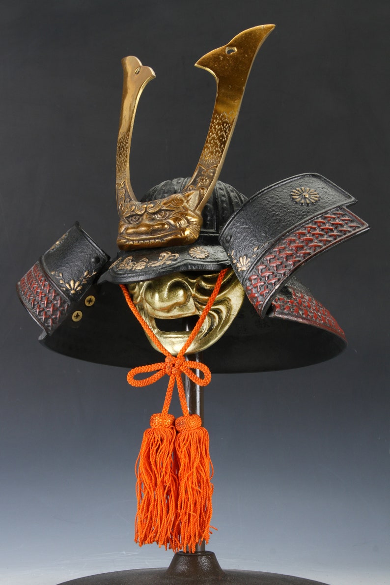 Vintage Japanese Samurai Helmet Ogre Genji Helmet Etsy