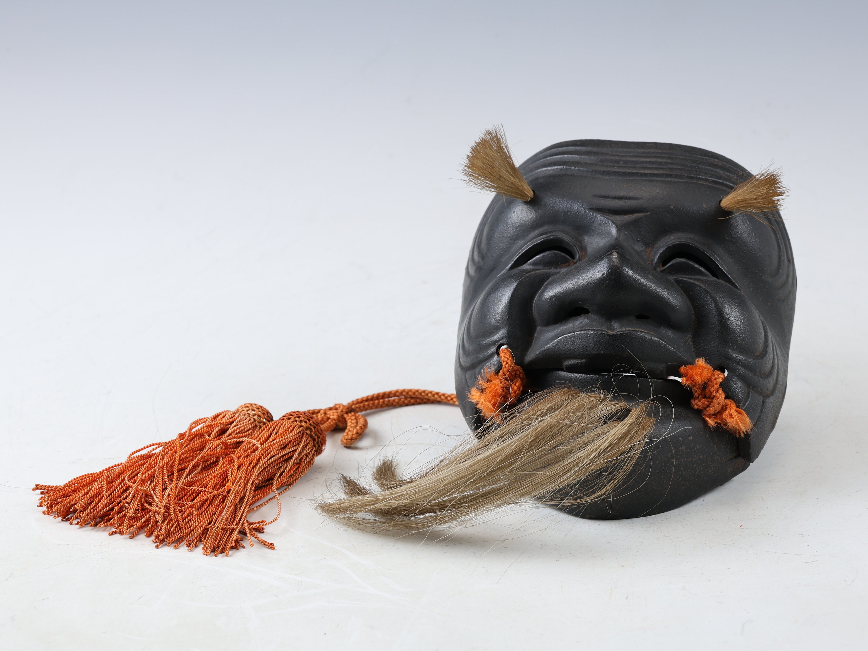 Beautiful Vintage Japanese Iron NOH MASK -okina- 翁面