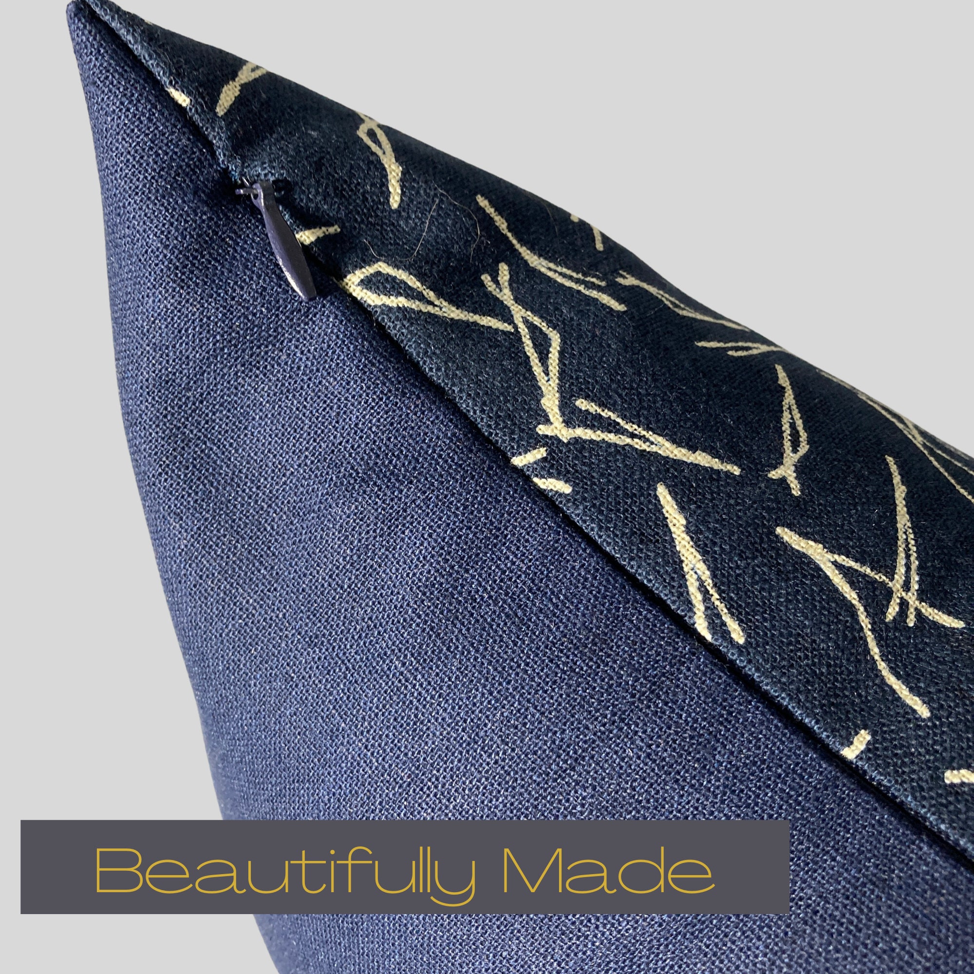 Kissenhülle Japanisches Stoffkissen 50cm x 50cm Indigo | Etsy