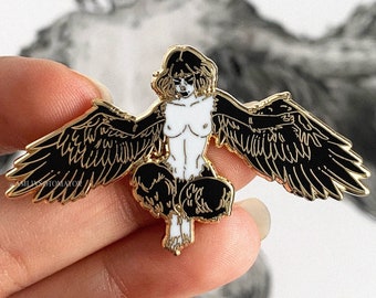 Harpy Front Mythical Creature Hard Enamel Pin