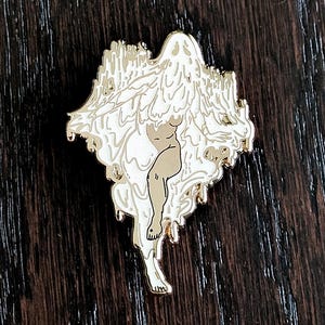 The Ghost Glitter and Glow in the Dark Hard Enamel Pin