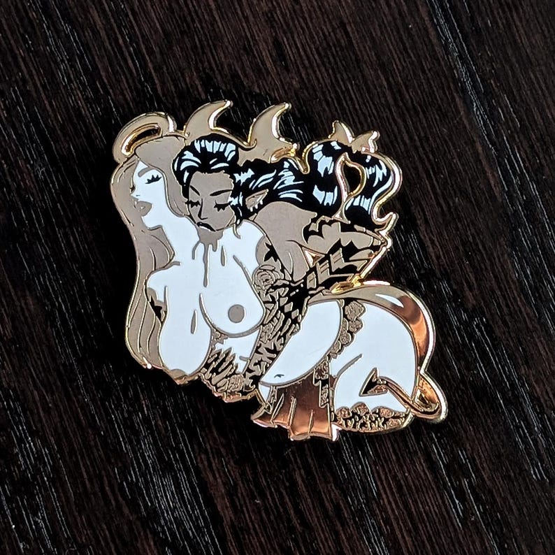 Vampire Lovers Collectors Hard Enamel Pin - Yin and Yang 4 image 3