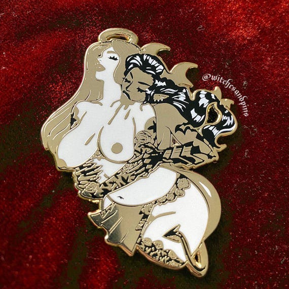 Vampire Lovers Collectors Hard Enamel Pin - Yin and Yang 4