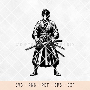 Japanese samurai, samurai sword, samurai svg, samurai svg file, samurai png, japanese warrior, samurai warrior, outline svg, japanese sword