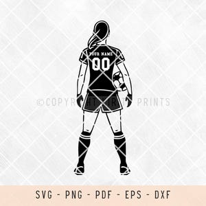 Customize soccer player svg, soccer, soccer svg, soccer girl, png, clipart, svg files for laser, svg files for shirts, svg files for cricut