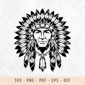 Indian chief, indian chief svg, indian chief png, indian chief head svg, american indian, american indian svg, svg, png, indian warrior, pod