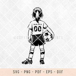 Customize soccer player svg, soccer, soccer svg, soccer girl, png, clipart, svg files for laser, svg files for shirts, svg files for cricut